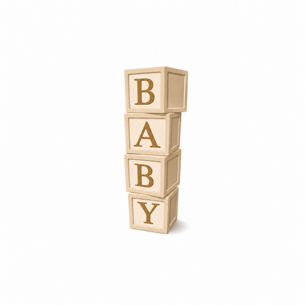 Baby blokken - Wit  | Gender Reveal