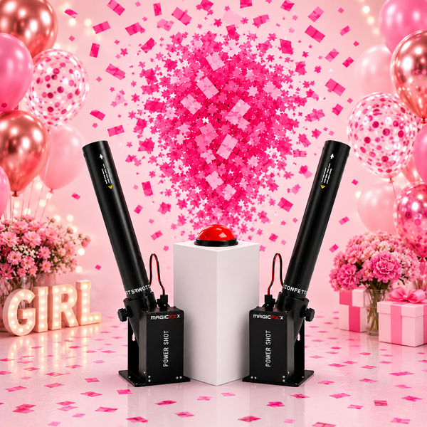 Confetti Kanonnen Huren – Set van 2 met Afvuurknop & Pilaar