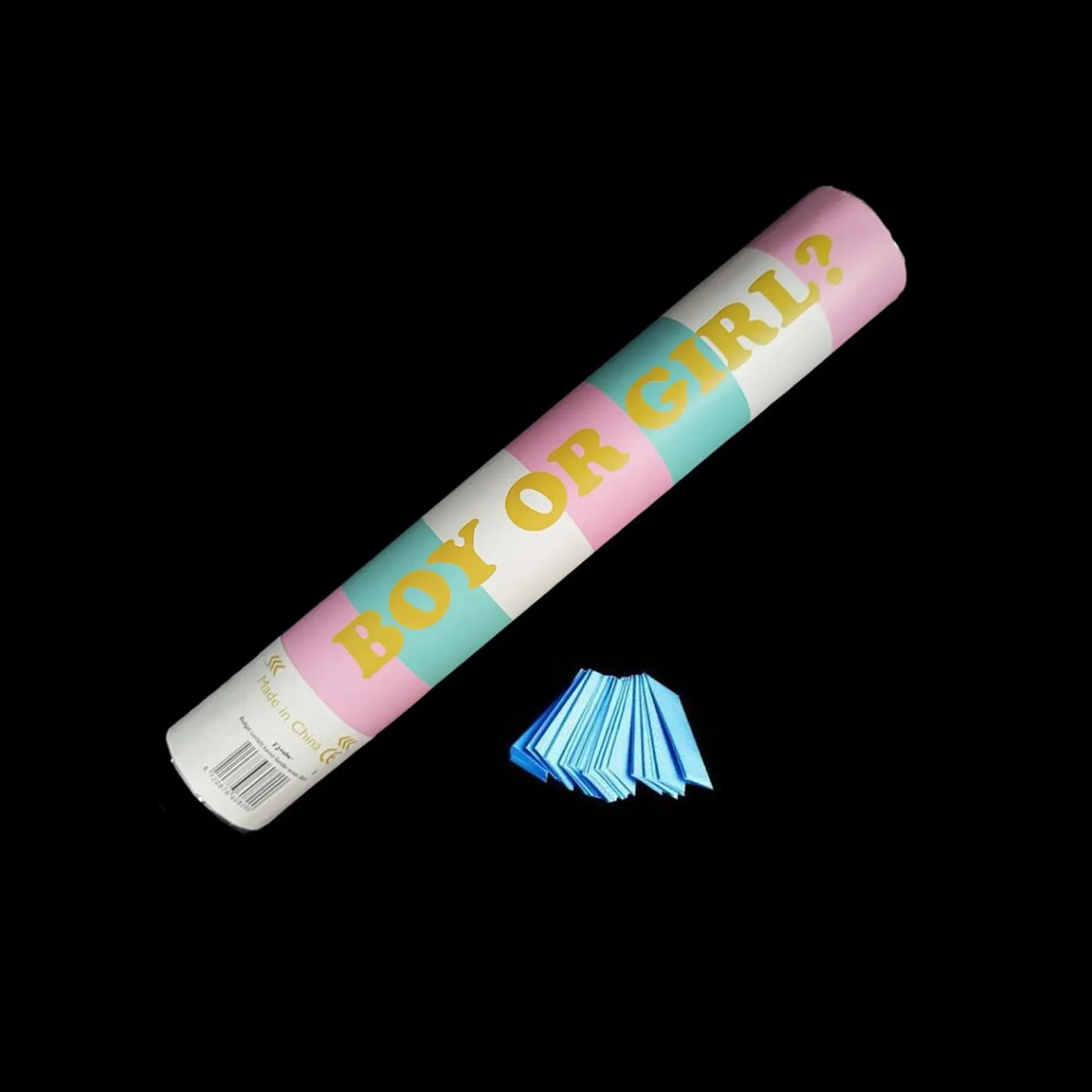 Gender Reveal Hand Shooter Confetti Kanon 30 cm  – Roze of Blauw