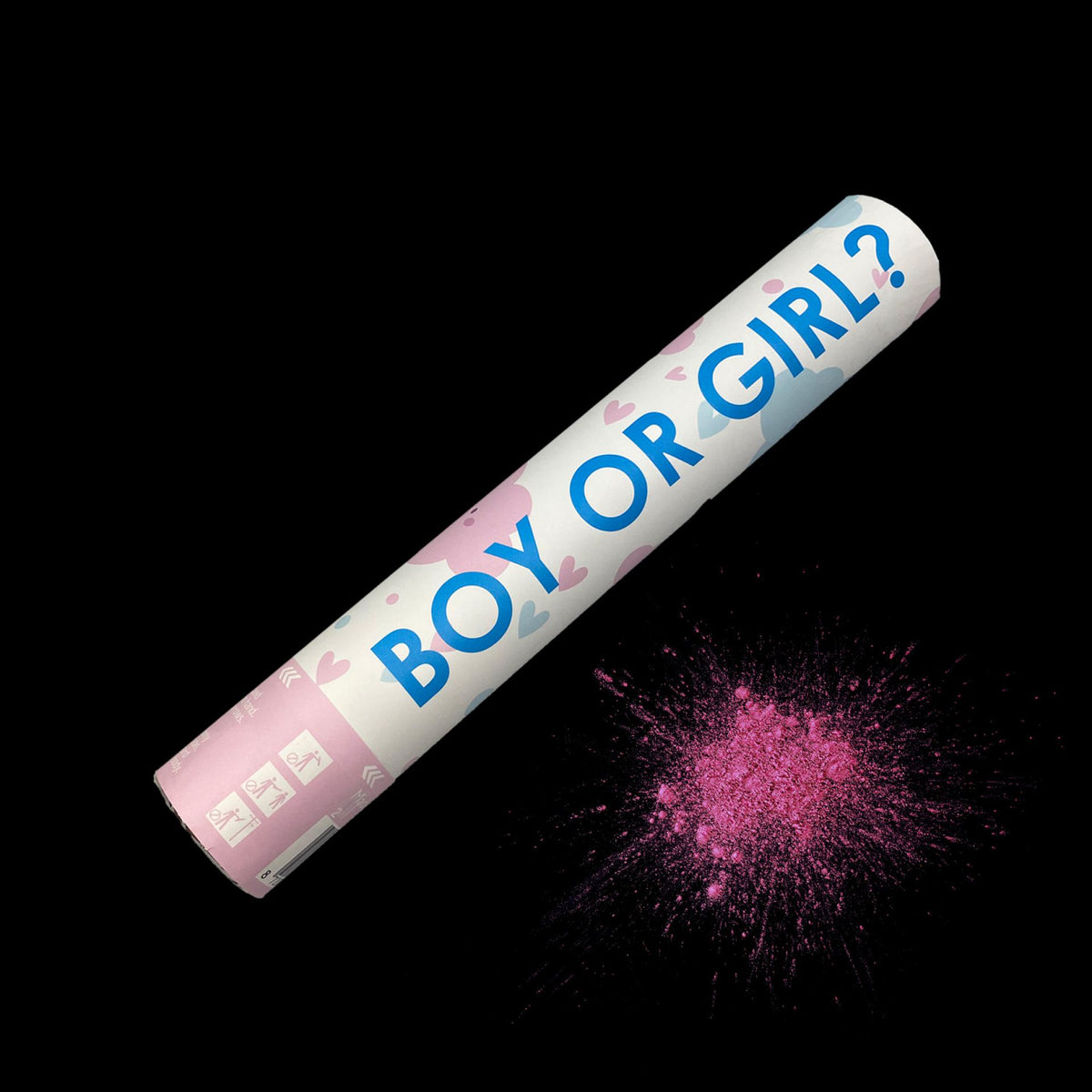 Gender Reveal Hand Shooter Poederkanon 30 cm – Roze of Blauw