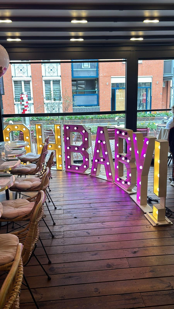 BABY Lichtletters Huren | Gender Reveal & Babyshower