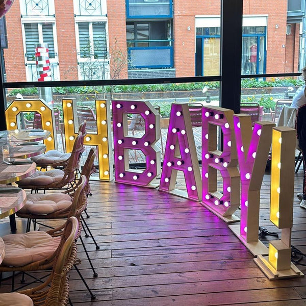 BABY Lichtletters Huren | Gender Reveal & Babyshower