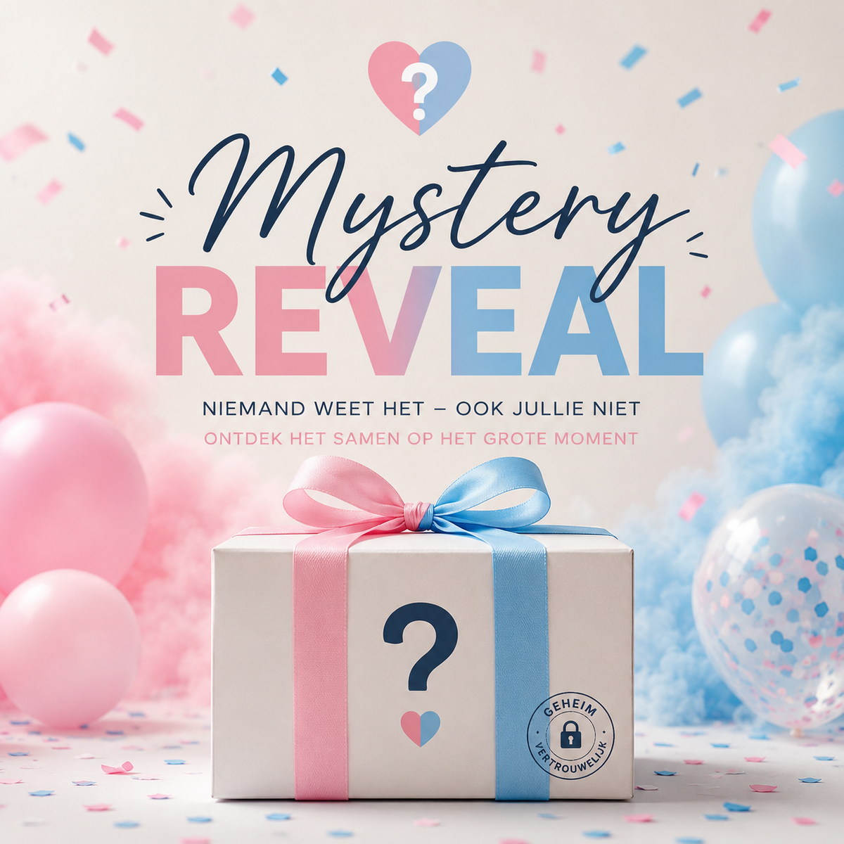 Gender Reveal Hand Shooter Poederkanon 30 cm – Roze of Blauw